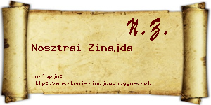 Nosztrai Zinajda névjegykártya